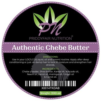 Beurre de Chebe 200g : Fabriqué de manière traditionnelle avec du beurre de karité 100% brut et des huiles naturelles avec de la poudre de Chebe 4
