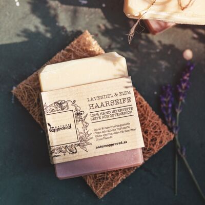 Lavender egg hair soap without VP
