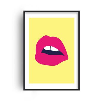 Rose lèvres jaune dos imprimé - A4 (21x29,7 cm) - impression uniquement 1