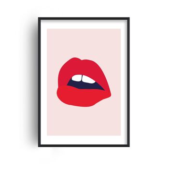 Red Lips Salmon Back Print - A4 (21 x 29,7 cm) - Impression uniquement 1
