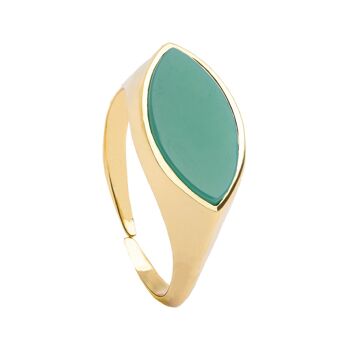 Bague timbre vert clair 1