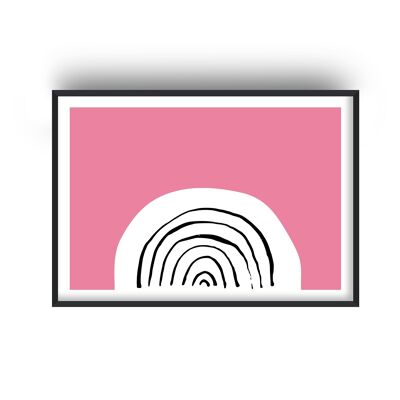 Pink Rainbow Neon Funk Print - A4 (21x29.7cm) - Print Only