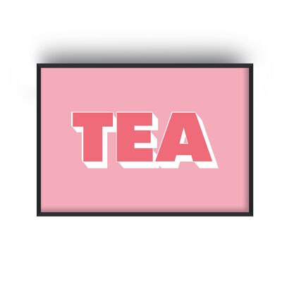 Tea Pop Print - 20x28inchesx50x70cm - Black Frame