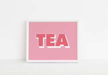Tea Pop Print - 20x28inchesx50x70cm - Cadre Blanc 2