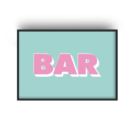 Bar Pop Print - A4 (21x29.7cm) - White Frame