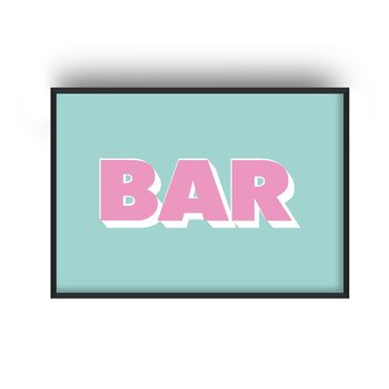 Bar Pop Print - 30x40 pouces/75x100cm - Cadre Noir 1
