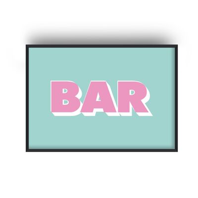 Bar Pop Print - 30x40inches/75x100cm - White Frame