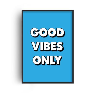 Good Vibes Only Blue Print - A4 (21x29.7cm) - Print Only