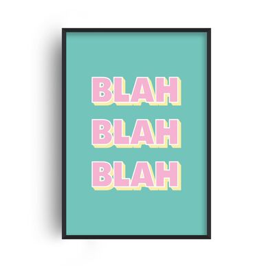 Blah Blah Print - A3 (29.7x42cm) - Black Frame