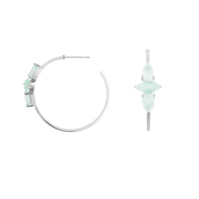 Boucles d'oreilles en argent Kasia Aquamarine