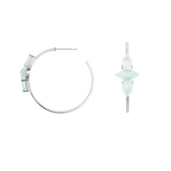 Boucles d'oreilles en argent Kasia Aquamarine 1