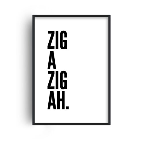 Zig a Zig Ah White Print - A5 (14.7x21cm) - Print Only