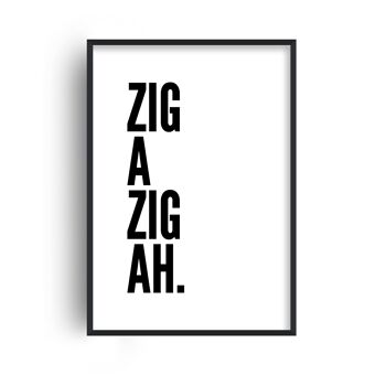 Zig a Zig Ah White Print - A4 (21 x 29,7 cm) - Impression uniquement 1