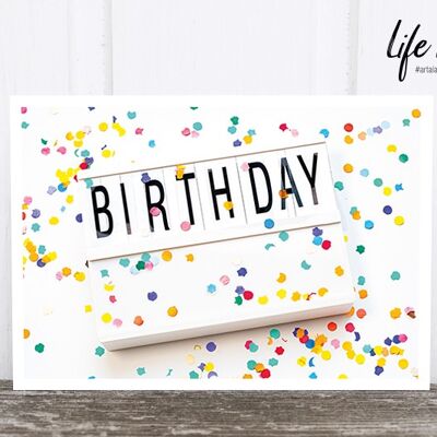 Life in Pic's Foto-Postkarte: Birthday confetti