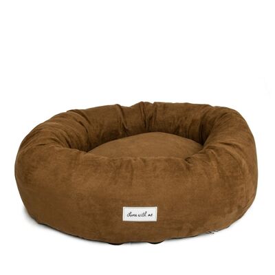 Luxury Donut Round Dog Bed - Coffee
