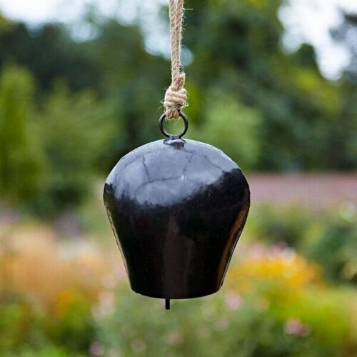 Recycled Metal Black Cow Bell