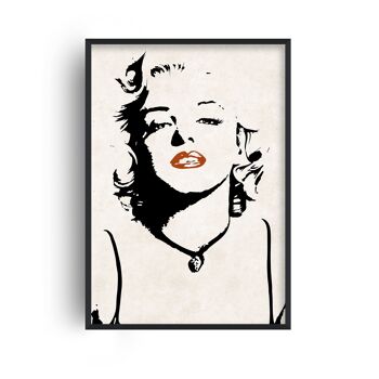 Impression Marilyn Monroe - A2 (42x59,4cm) - Cadre Noir 1