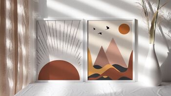 Impression des montagnes d'automne - 20 x 28 pouces x 50 x 70 cm - Impression uniquement 4