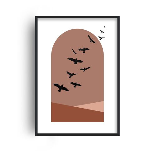 Autumn 'Saffron' Print - A4 (21x29.7cm) - Black Frame