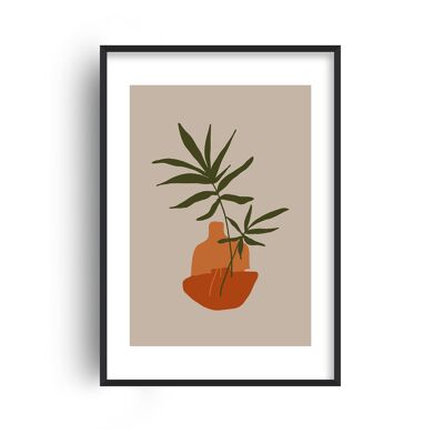 Autumn Plant Print - A2 (42x59.4cm) - Black Frame