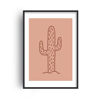 Autumn 'Warm Cactus' Print - A4 (21x29.7cm) - White Frame