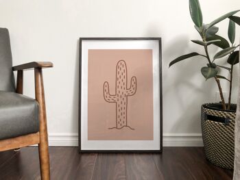 Impression d'automne 'Warm Cactus' - A3 (29,7x42cm) - Cadre blanc 2