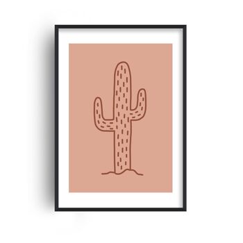 Impression d'automne 'Warm Cactus' - A2 (42x59,4cm) - Cadre noir 1