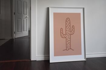 Impression d'automne 'Warm Cactus' - A2 (42x59,4cm) - Cadre noir 3