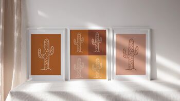 Impression d'automne « Cactus chaud » - 20 x 28 pouces x 50 x 70 cm - Impression uniquement 4