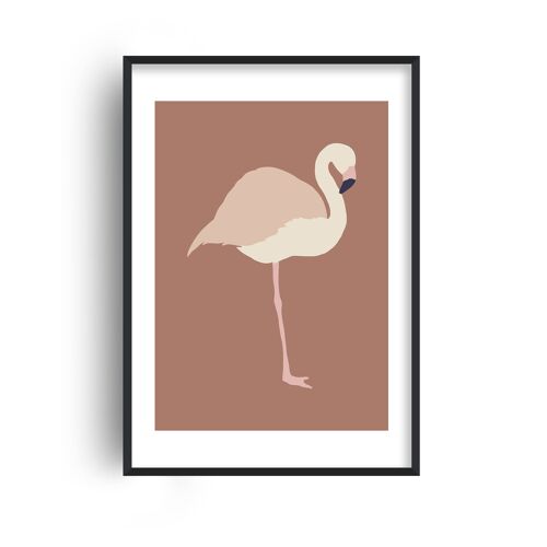 Autumn 'Flamingo' Print - A2 (42x59.4cm) - White Frame
