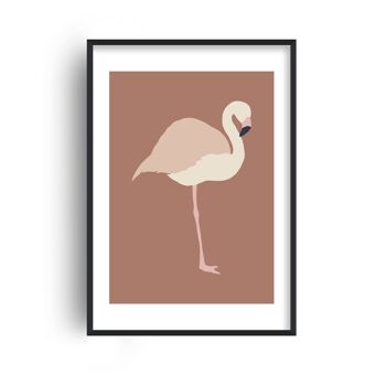 Impression d'automne 'Flamingo' - 20x28 poucesx50x70cm - Cadre noir 1