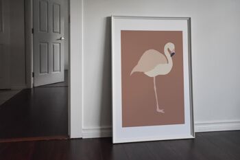 Impression d'automne 'Flamingo' - 20x28 poucesx50x70cm - Cadre noir 2