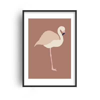 Autumn 'Flamingo' Print - 20x28inchesx50x70cm - White Frame