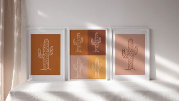 Impression de mélange de cactus d'automne - A3 (29,7x42cm) - Cadre blanc 4