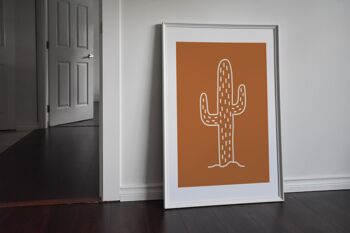 Impression d'automne 'Cactus brûlé' - A4 (21x29,7 cm) - Cadre noir 3