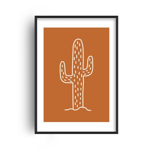 Autumn 'Burnt Cactus' Print - A2 (42x59.4cm) - White Frame