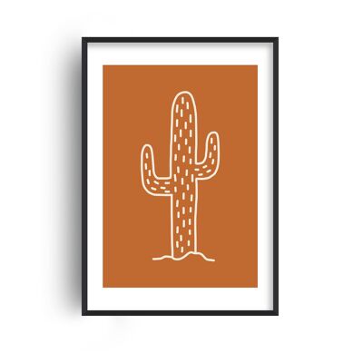 Autumn 'Burnt Cactus' Print - 30x40inches/75x100cm - Black Frame