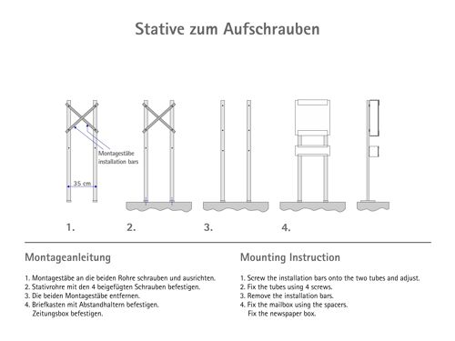 glasnost.color.red - Stative zum Aufschrauben