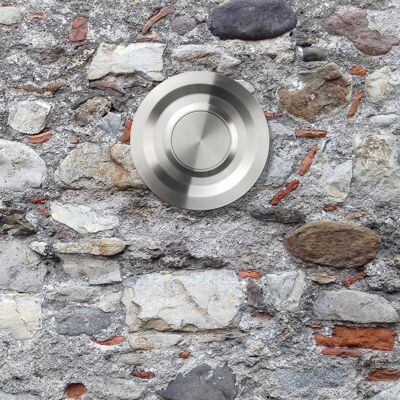 jingle-bell - jingle-bell.square.antracite, 6 x 6 cm - acciaio inox, verniciato a polvere grigio antracite DB 703