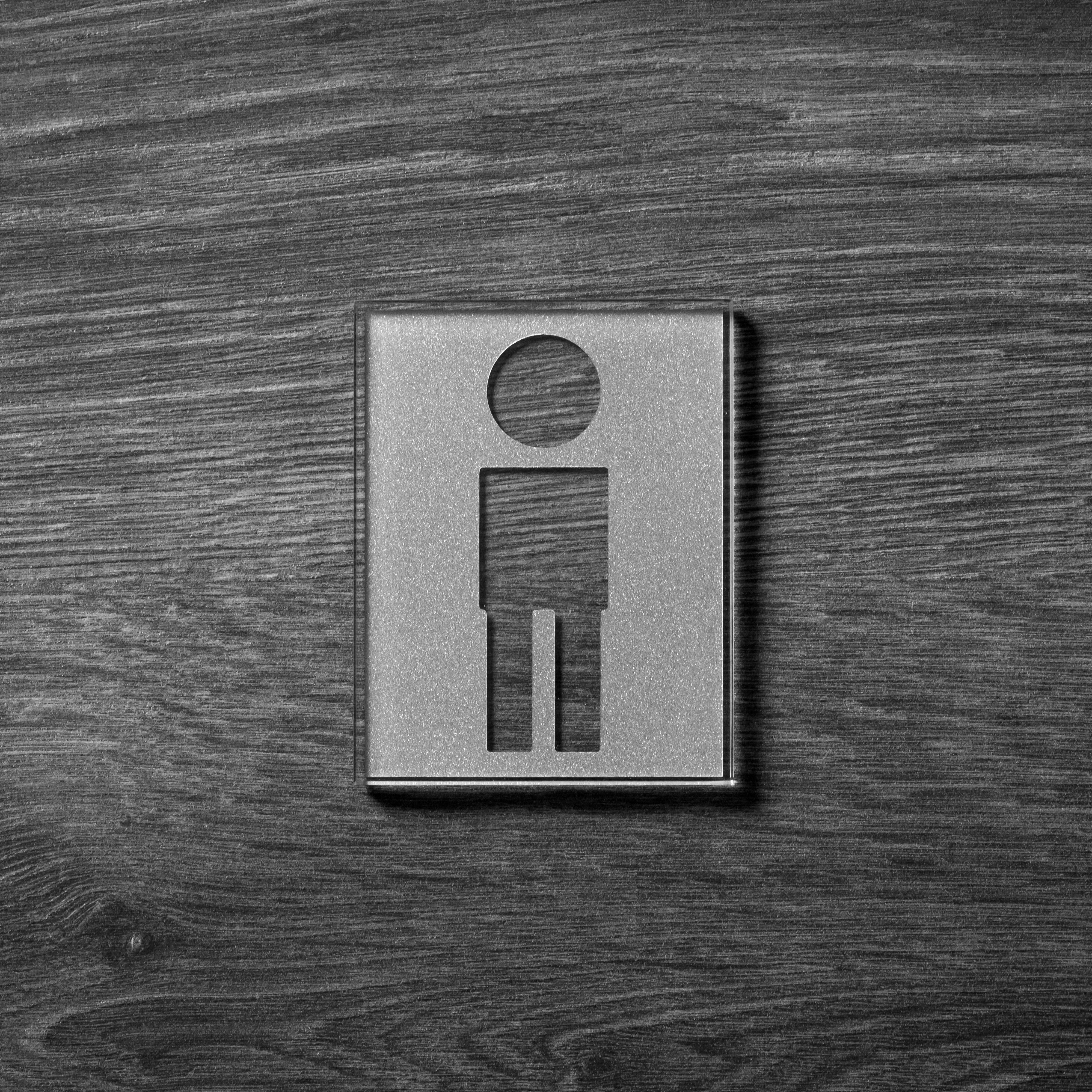 picto in vetro - picto.uomo in vetro - argento