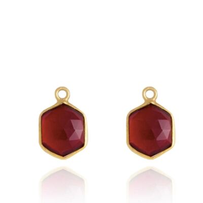 Gouttes hexagonales rouges