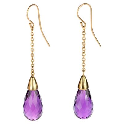 Amethyst Tear Earrings