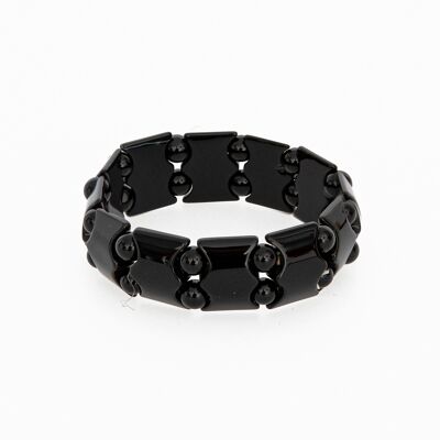 Black Agate Elastic Bracelet