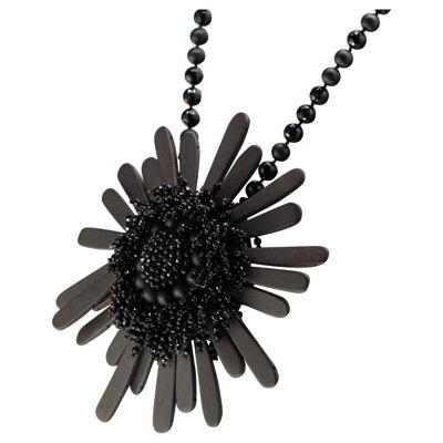Black Flower Pendant