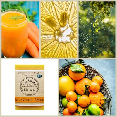 Carrot juice soap - Citrus