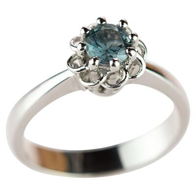 Blue Tourmaline Woven Ring