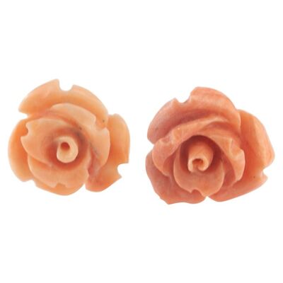 Carved Rose Earrings