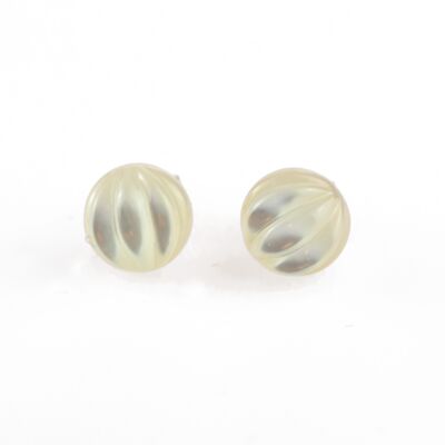 Carved Sphere Earrings