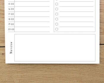 Agenda journalier DIN A5 - 50 feuilles | planificateur quotidien | Planificateur de bureau à domicile | Liste de choses à faire | Calendrier 6