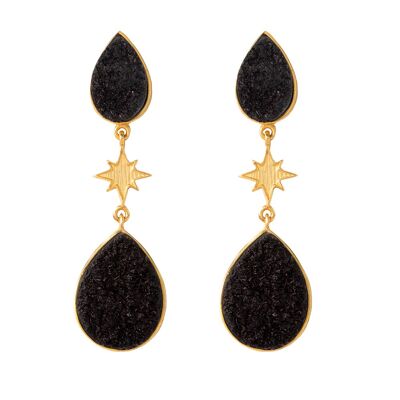 Pendientes Casiopea Negro